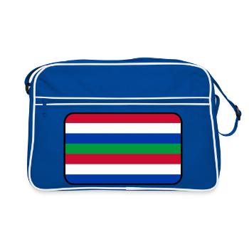 Logo du drapeau Schier – Island Wear - Sac Retro - bleu/blanc - Devant
