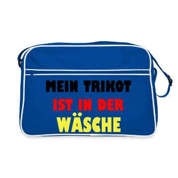 Mein Trikot ist in der Wäsche - Retro Tasche - Blau/Weiß - Vorne