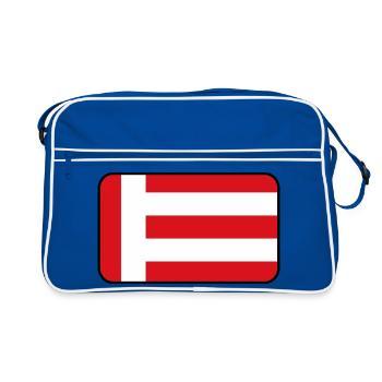 Eindhoven-Flaggenlogo - Retro Tasche - Blau/Weiß - Vorne