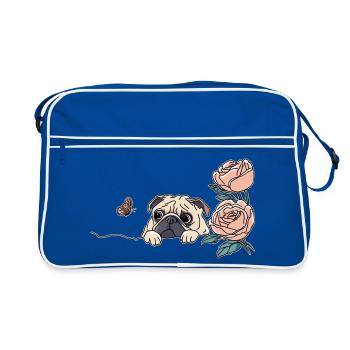 Carlin avec papillon - Sac Retro - bleu/blanc - Devant
