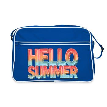 Hello Summer - Retro Bag - blue/white - Front