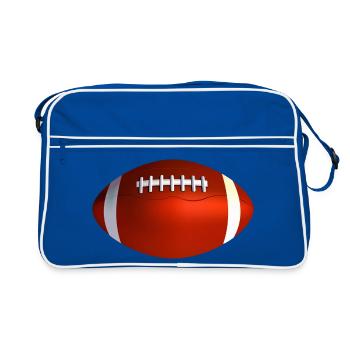 Crimson Football Laces - Retro Bag - blue/white - Front