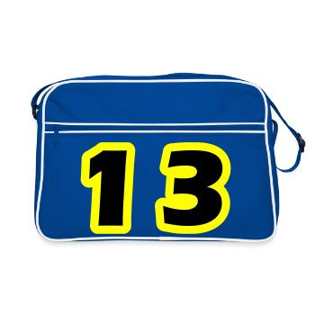 13 Number symbol - Retro Bag - blue/white - Front