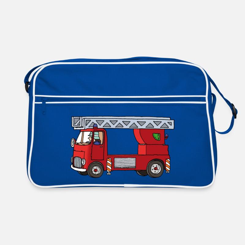 Drehleiter - Retro Tasche - Blau/Weiß