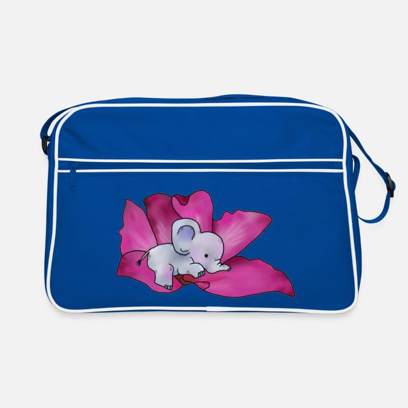 Éléphant en fleur Sac Retro