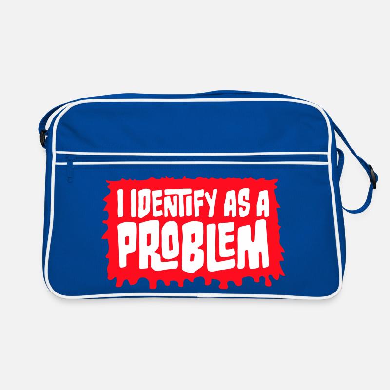 I Identify as a Problem Statement Cheeky Rebellious Retro Bag