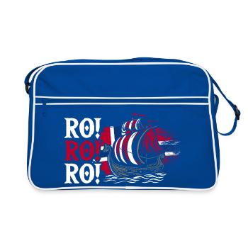Norvège des fjords Norge Navire scandinave ro-viking - Sac Retro - bleu/blanc - Devant