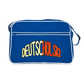 Deutsch-Pole polnisch Polen-Reise Deutscholski - Retro Tasche - Blau/Weiß - Vorne