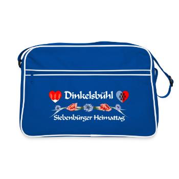 Dinkelsbühl Heimattag für Siebenbürger Sachsen - Retro Tasche - Blau/Weiß - Vorne