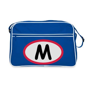 M - Y'en a marre - Sac Retro - bleu/blanc - Devant