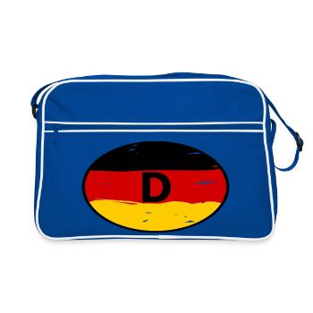 Allemagne Autocollants - Sac Retro - bleu/blanc - Devant