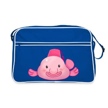 Blobfish - Retro Bag - blue/white - Front