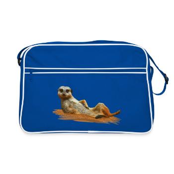 Meerkat - Retro Bag - blue/white - Front