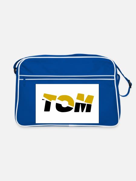 Tom - Retro Bag - blue/white - Front