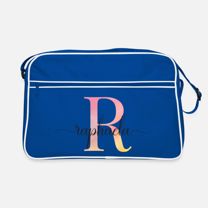 R | Monogramm | Name | Raphaela |Watercolor Retro Tasche