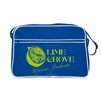 Lime Grove Logo de la bonté mexicaine - Sac Retro - bleu/blanc - Devant