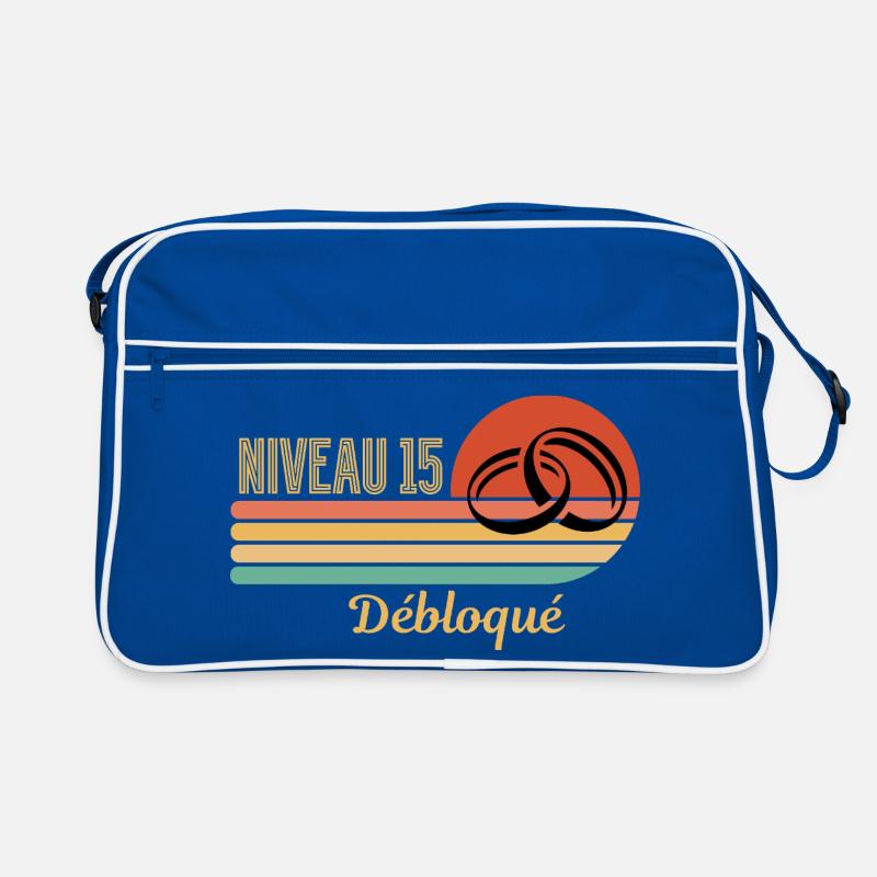 Level 15 Unlocked Retro Graphic Design Retro Bag