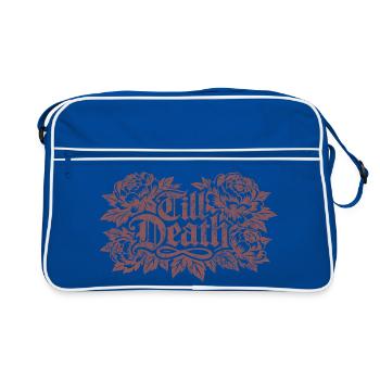 Jusqu’à la mort florale gothique | La Saint-Valentin - Sac Retro - bleu/blanc - Devant