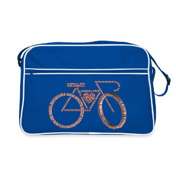 Langues vélo-parlées de la Saint-Valentin V1 - Sac Retro - bleu/blanc - Devant