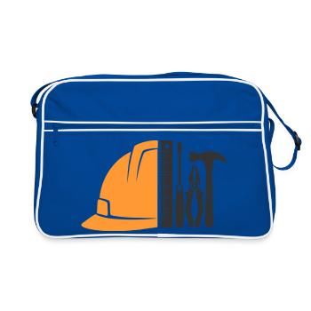 Casque d’outillage et de construction – Logo Craftsman - Sac Retro - bleu/blanc - Devant