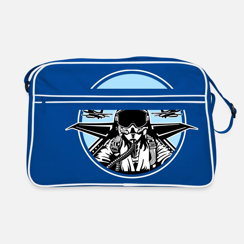 Jet Pilot / Kampfpilot 01_black white Retro Bag