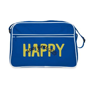 HAPPY new year 2025 - Retro Bag - blue/white - Front