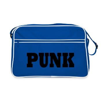 Punk - Retro Tasche - Blau/Weiß - Vorne