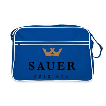 Sauer - Retro Tasche - Blau/Weiß - Vorne