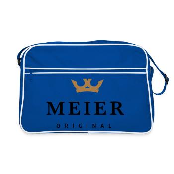 Meier - Retro Tasche - Blau/Weiß - Vorne