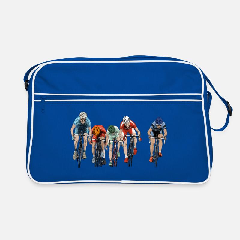 Rennen - Retro Tasche - Blau/Weiß