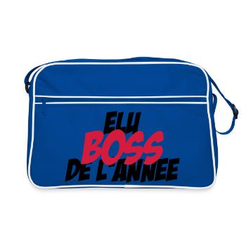 Elu B.O.S.S de l'année ! - Sac Retro - bleu/blanc - Devant