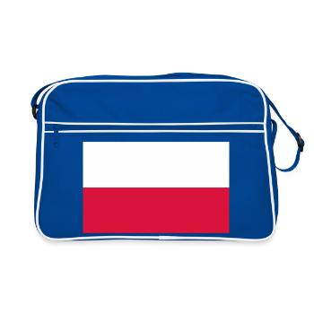 Autocollant drapeau de la Pologne Polen Pologne Pologne - Sac Retro - bleu/blanc - Devant