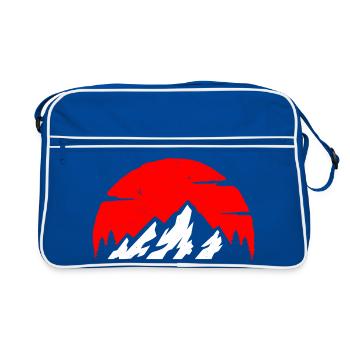 Pics pourpres au crépuscule - Sac Retro - bleu/blanc - Devant