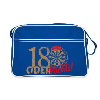 Dart 180 - Retro Tasche - Blau/Weiß - Vorne