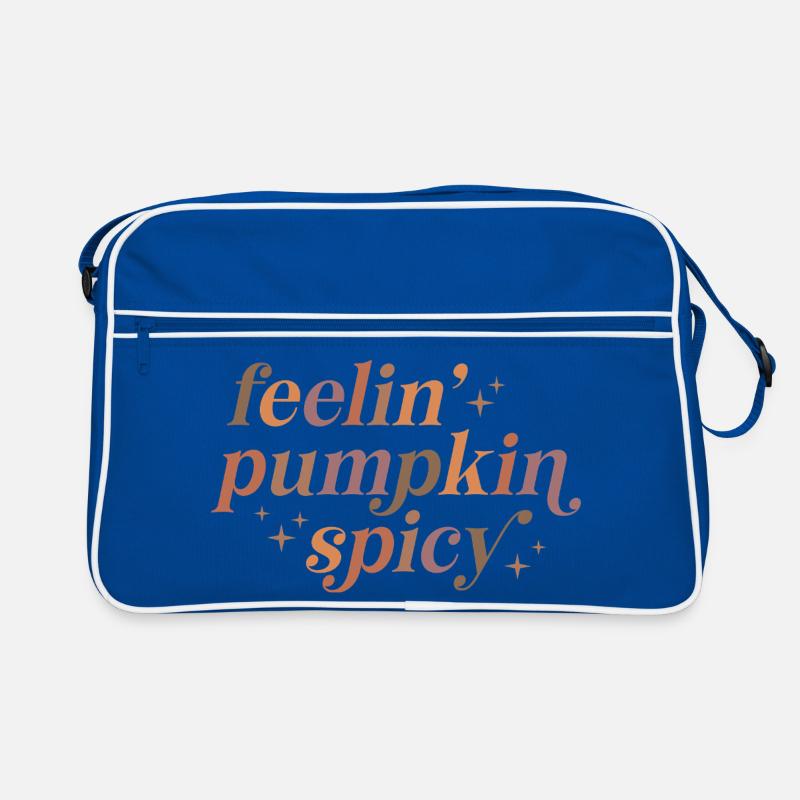 Conception de texte épicé Feelin' Pumpkin Sac Retro