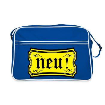 neu - Retro Tasche - Blau/Weiß - Vorne