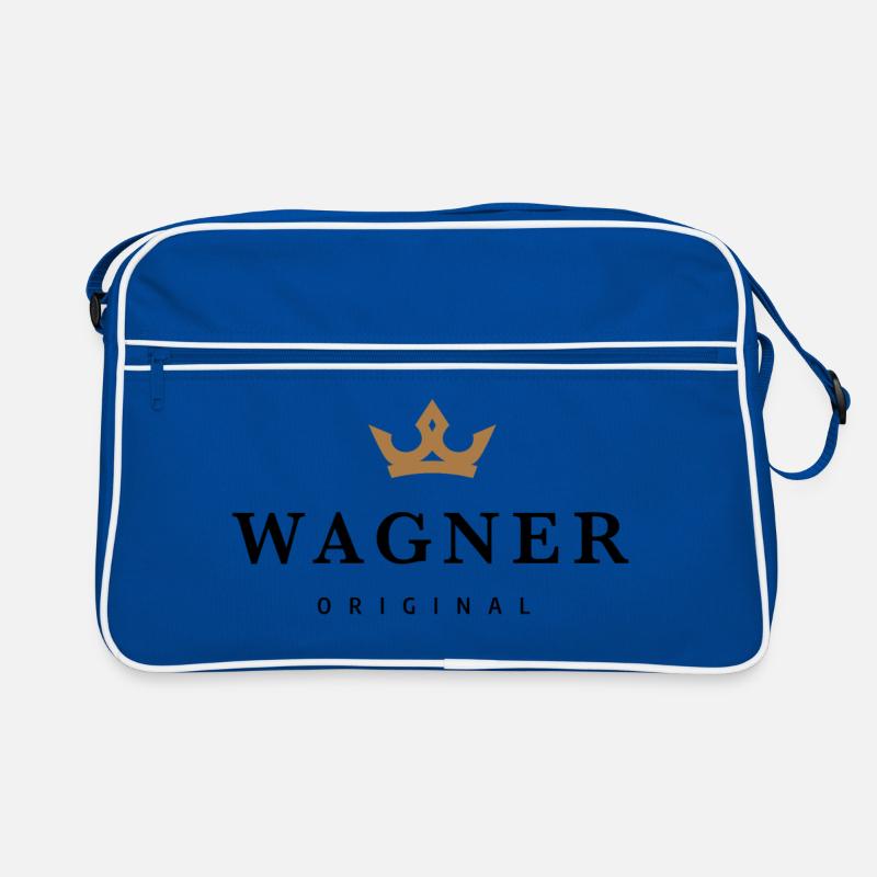 Wagner - Retro Tasche - Blau/Weiß