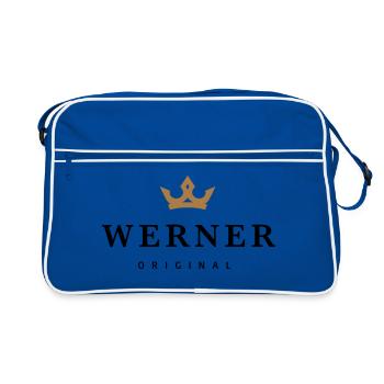 Werner - Retro Tasche - Blau/Weiß - Vorne