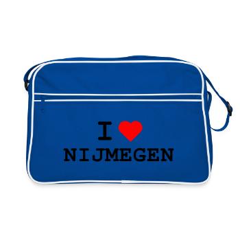 Ich liebe Nimègue - J’aime Nimègue - Sac Retro - bleu/blanc - Devant