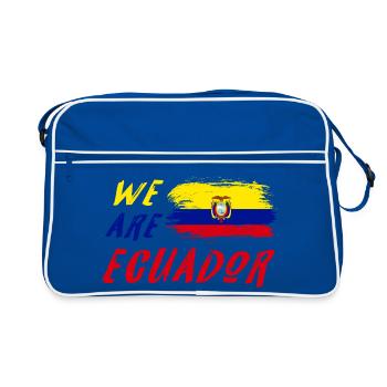 Wir sind Ecuador - Retro Tasche - Blau/Weiß - Vorne