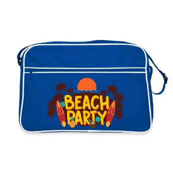 Beach Party – Summer, Sun & Surf Vibes - Retro Bag - blue/white - Front