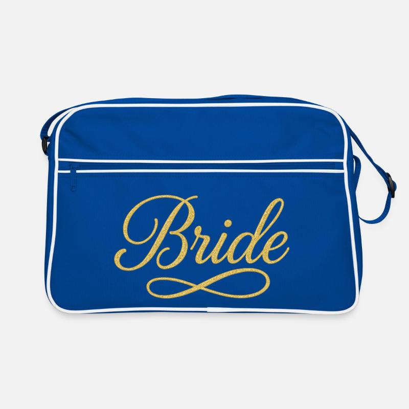 Elegant Gold Bride Script Design Retro Bag