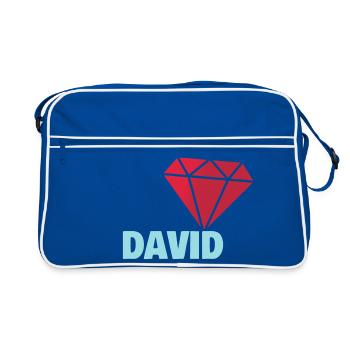 David - Retro Bag - blue/white - Front