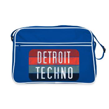 Emblème néon techno de Détroit - Sac Retro - bleu/blanc - Devant