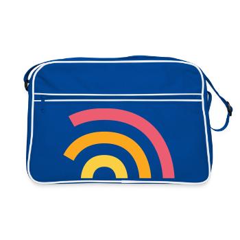 Logo arc-en-ciel - Sac Retro - bleu/blanc - Devant
