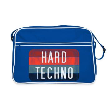 Hard Techno Stripes - Retro Bag - blue/white - Front