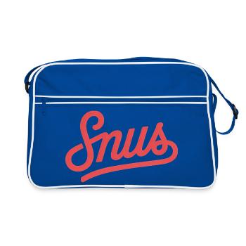Snus – Nikotinbeutel Zyn T-Shirt - Retro Tasche - Blau/Weiß - Vorne