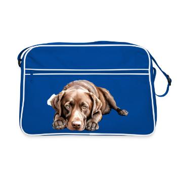 Chien Labrador Retriever - Sac Retro - bleu/blanc - Devant