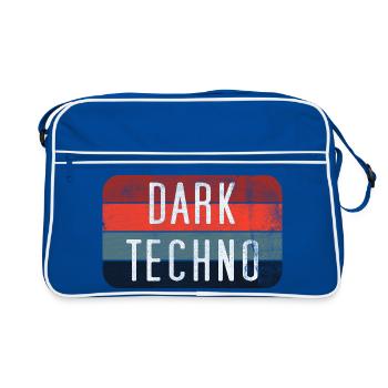 Dark Techno Retro Logo Tee - Retro Bag - blue/white - Front