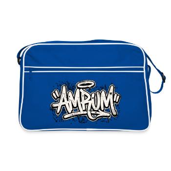 Amrum Graffiti Hip Hop à l’ancienne - Sac Retro - bleu/blanc - Devant